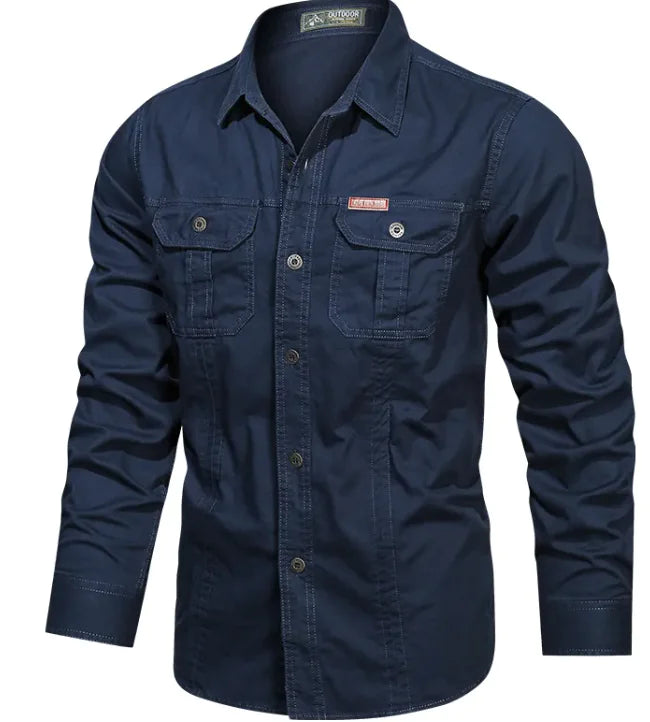 Classic Men's Cotton Two Pocket Shirt