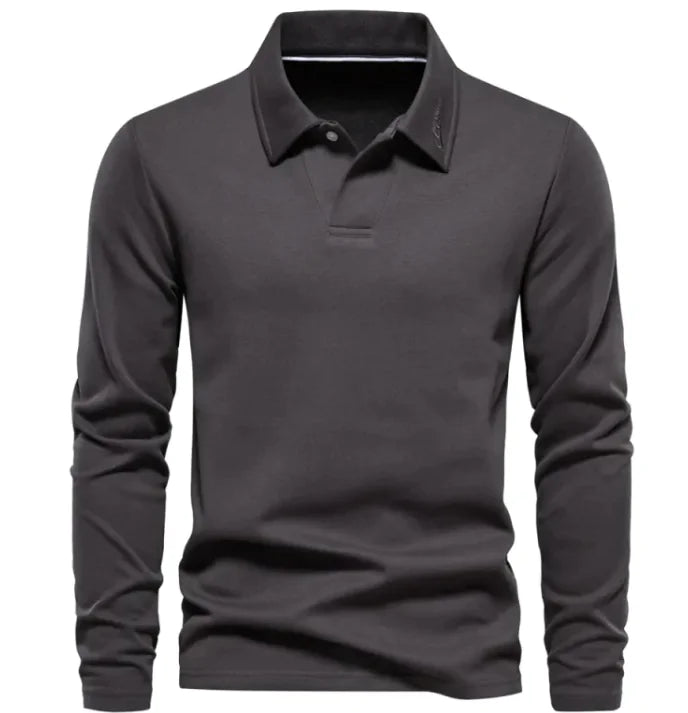 Long Sleeve Men's Casual Polo