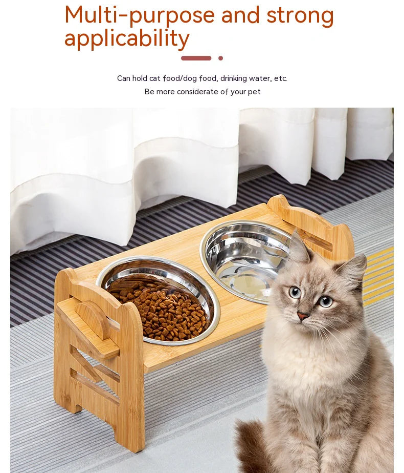 Pet Meal Double Bowl Trolley