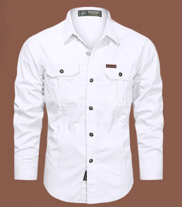 Classic Men's Cotton Two Pocket Shirt