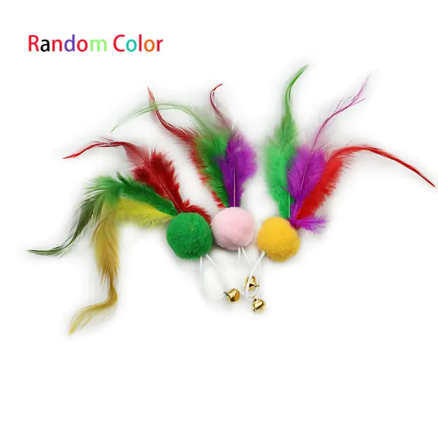 Feather and Ball Cat Toys (5 or 10 Piece)