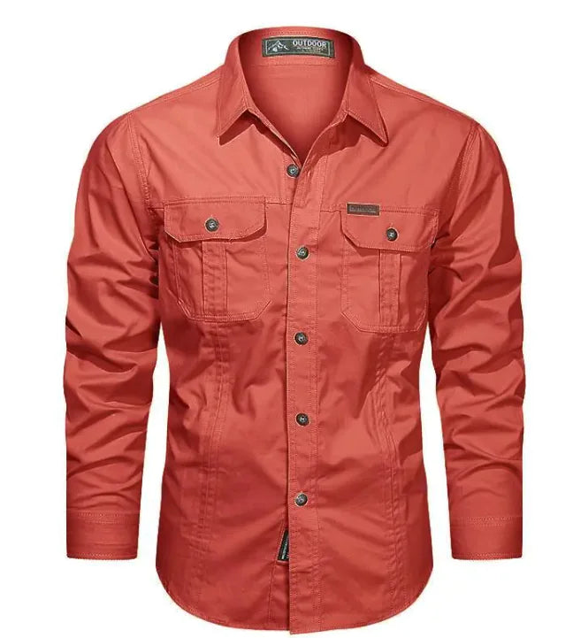 Classic Men's Cotton Two Pocket Shirt