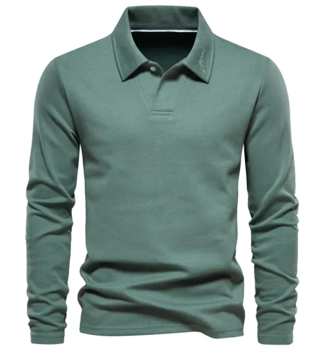 Long Sleeve Men's Casual Polo