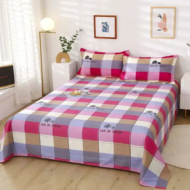 Cotton Bed Sheets Cover and Pillowcases