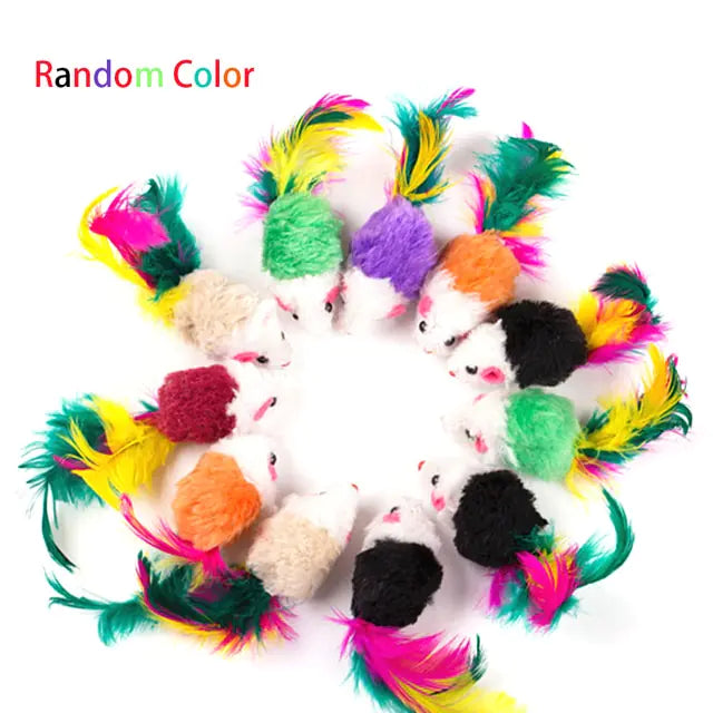 Feather and Ball Cat Toys (5 or 10 Piece)