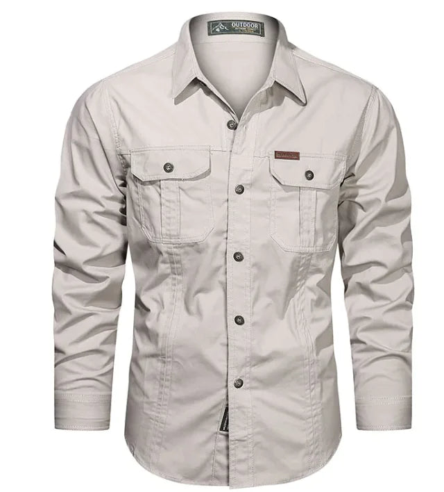 Classic Men's Cotton Two Pocket Shirt