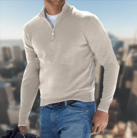 Men's Long-Sleeved Quarter Zip